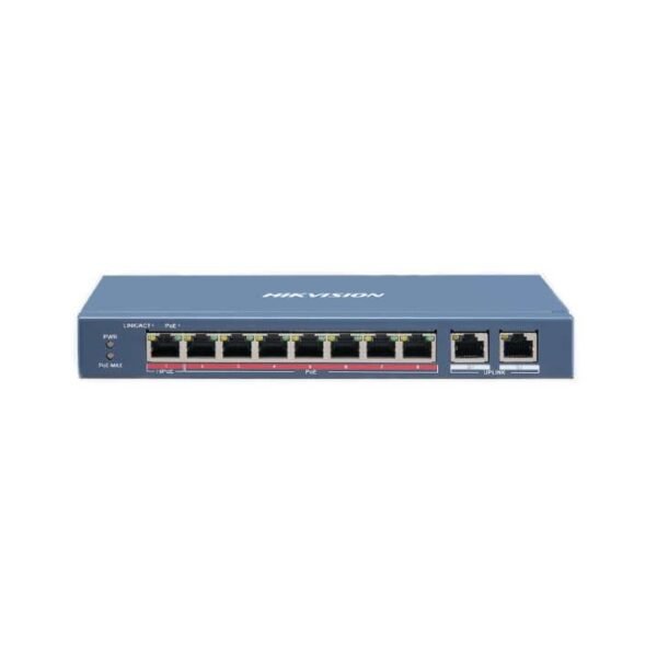Hikvision Switch DS-3E0310HP-E  Pro Series 10 porte unmanaged 8 Mbps PoE 110W + 2 uplink Gbps