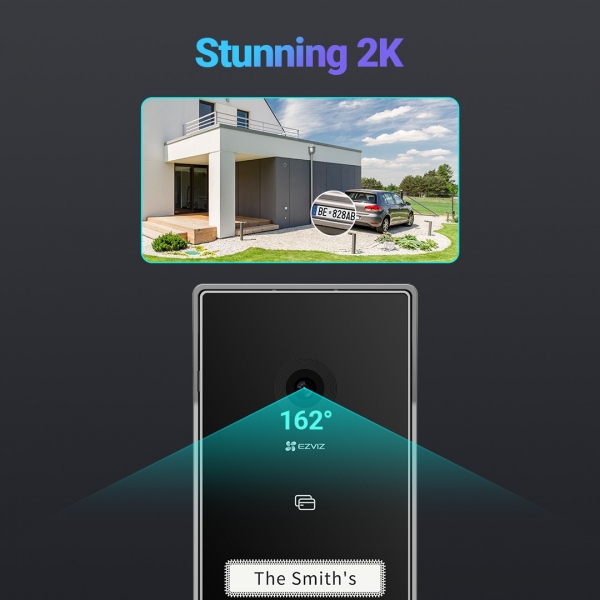 EZVIZ HP7 2K – kit videocitofonico a 2 fili con monitor da 7 pollici - immagine 3